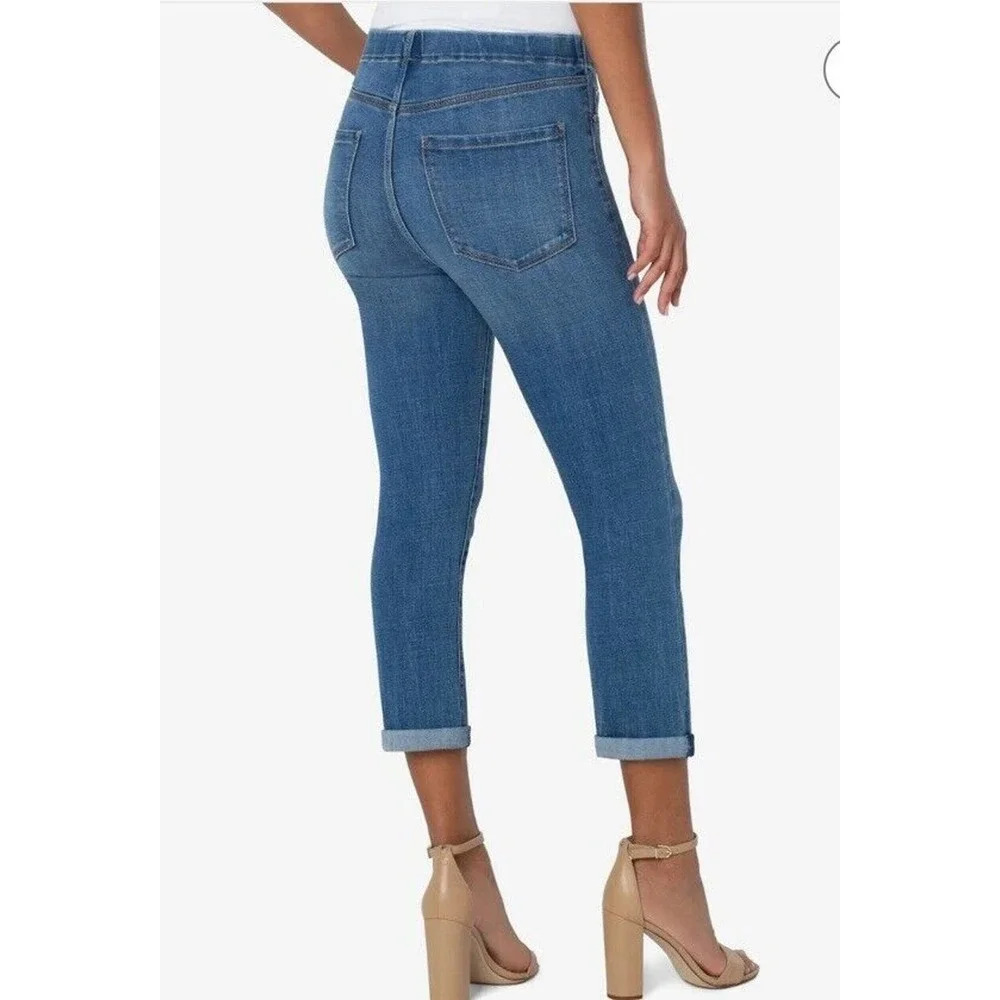 Liverpool Chloe Crop in Brinkley Denim Dark Wash Skinny Size 8/29 - Picture 2 of 10